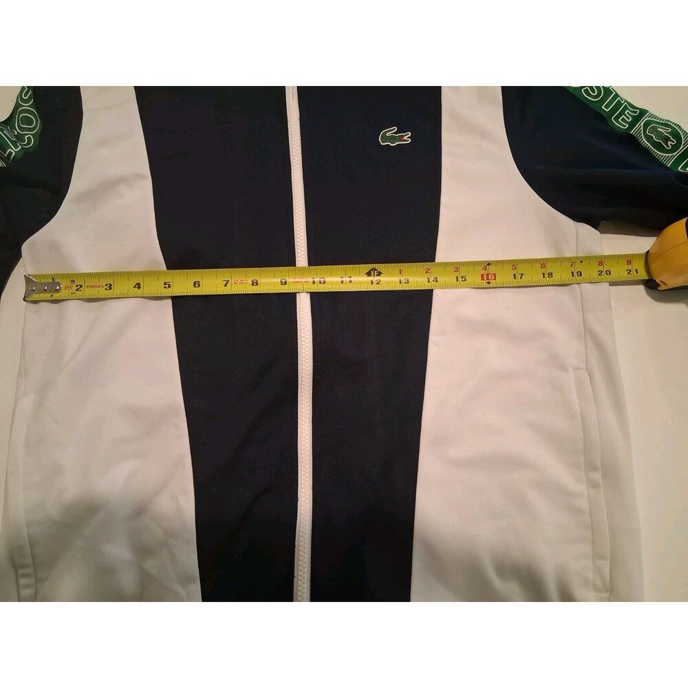 Lacoste Sport Colorblock Track Jacket Men's Size 5 L Navy White Green SH0860 - Picture 7 of 10